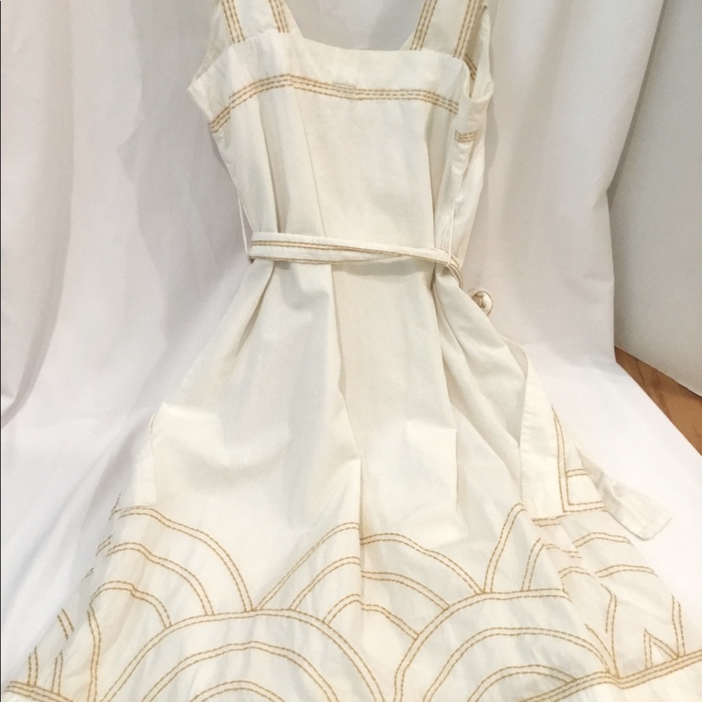 LITHE Wrap dress with embroidery